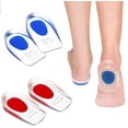 thumbnail image 2 of 2 pares de taloneras de gel, taloneras de silicona para fascitis plantar, espolones calcáneos y dolor de Aquiles, taloneras de gel y almohadilla de apoyo absorbente Xemadio LKX-1551-1, 2 of 8