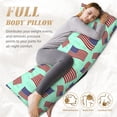 thumbnail image 5 of Picia Usa Flag Body Pillow Cover - Super Soft Microfiber 20x54 Body Pillow Case - Envelope Closure, Wrinkle, Stain Resistant Body Pillow Cover,Elegant Bedding, 5 of 8