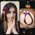 Hair bows clips with colored hair extensions for girls pumpkin bat owl