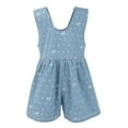 thumbnail image 4 of Ruyang Girls Wide Leg Denim Overalls Cute Bow Polka Dot Shorts Summer Adjustable Strap Y2K&nbsp;Streetwear&nbsp;Denim Shortalls, 4 of 7