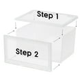 thumbnail image 7 of IRIS Stackable Shoe Display Box with Flip Down Door, Shoe Organizer Container with Side Display for High-Top Sneakers, 7 of 7