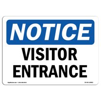 OSHA Notice Sign - Visitor Entrance | Plastic Sign | Protect Your Business, Construction Site, Warehouse & Shop Area | Made in the USA