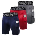 thumbnail image 1 of 3 Pack Men Sports Shorts Active Workout Underwear with Pocket, 1 of 7