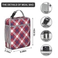 thumbnail image 2 of Moroccan Geometric Plaid Insulated Lunch Tote – Colorful Retro Checkerboard and Rustic Farmhouse Pattern, Waterproof Insulated Cooler Bag for Outdoor and Travel, 2 of 5