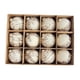 thumbnail image 2 of 12 bolas navideñas brillantes de 6 cm con paquete, decoraciones colgantes para festivales. Beige, 2 of 9