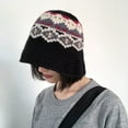 thumbnail image 4 of Dress Choice Women Girls Winter Warm Bucket Hat Trendy Beanie Hat Chunky Cable Knit Hats Foldable Floppy Knitted Cap for Outdoor, 4 of 8