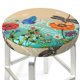 thumbnail image 3 of Disketp Colorful Plants And Insects Funda Redonda para Taburete, Funda de Cojín para Silla de Bar Suave y Elástica-12 inch, 3 of 7