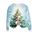 thumbnail image 4 of Craaazy Women's Christmas Oversized Sweatshirt Long Sleeve Crewneck Pullover Loose Xmas Tops Gifts, 4 of 4
