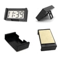 thumbnail image 3 of Reloj digital pequeño, con pantalla LCD gigante de hora y día, mini reloj digital pequeño automotriz con pilas (negro), 3 of 5