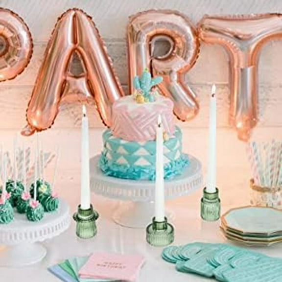 Taper Glass Candlestick Holders Candle Holders for Table Centerpieces, Wedding Decor and B