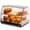 Silver, variant on PYY 2-Tier Commercial Countertop Pizza and Food Warmer Display Case with LED Lighting Silver,400W