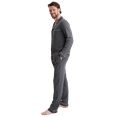 thumbnail image 4 of GIVEITPRO -100% Cotton Jersey Knit, Men's Long Button-Down Sleepwear Pajama Set, 4 of 6