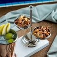 thumbnail image 4 of Handcrafted Copper Double Bowl Stand, Color Chrome, 4 of 8