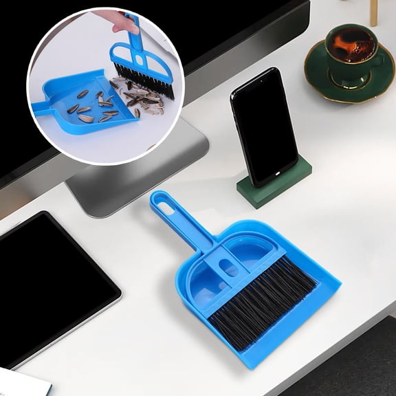Mini Dustpan and Broom Set,Dustpan Brush Set Portable Plastic Brush Set,Used for Tool Brush Keyboard Home Kitchen Sweeper Table Desk Office