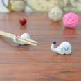 thumbnail image 4 of Céramiques Baguettes Repose Stand Rack Forme Éléphant Bâtons Antidérapants Support de Pinceau d'Écriture 4pcs, 4 of 8