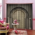 thumbnail image 2 of Cortina de puerta Divisor de poliéster Partition de tela Cortinas de tela Ornamento Máquina lavable cortinas para sala de estar Dormitorio Baño S 2 piezas Inevent HA010867-01, 2 of 7