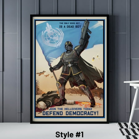 Poster Helldivers 2 Poster - Birthday Gift - Helldivers II Video Game Poster - Helldivers Poster Prints - Helldivers 2 Wall Art Decor-UNFRAMED