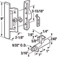 thumbnail image 2 of Patio Door Internal style door handle, Gray, For 1-3/4 in. thick doors, 2 of 4