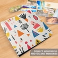 thumbnail image 4 of FORMRS 3 Ring Photo Album 4"x6" Self Adhesive Large Capacity PU Leather Cover, Beige Geometric, 4 of 8