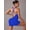 Blue, variant on Sexy backless yoga vest and shorts, abdominal muscle control, cross-strap workout jumpsuit, workout clothes, quick-drying, non-transparent fabric