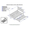 thumbnail image 7 of Mission Queen Platform Bed with Matching Footboard & Twin XL Trundle in Walnut, 7 of 7