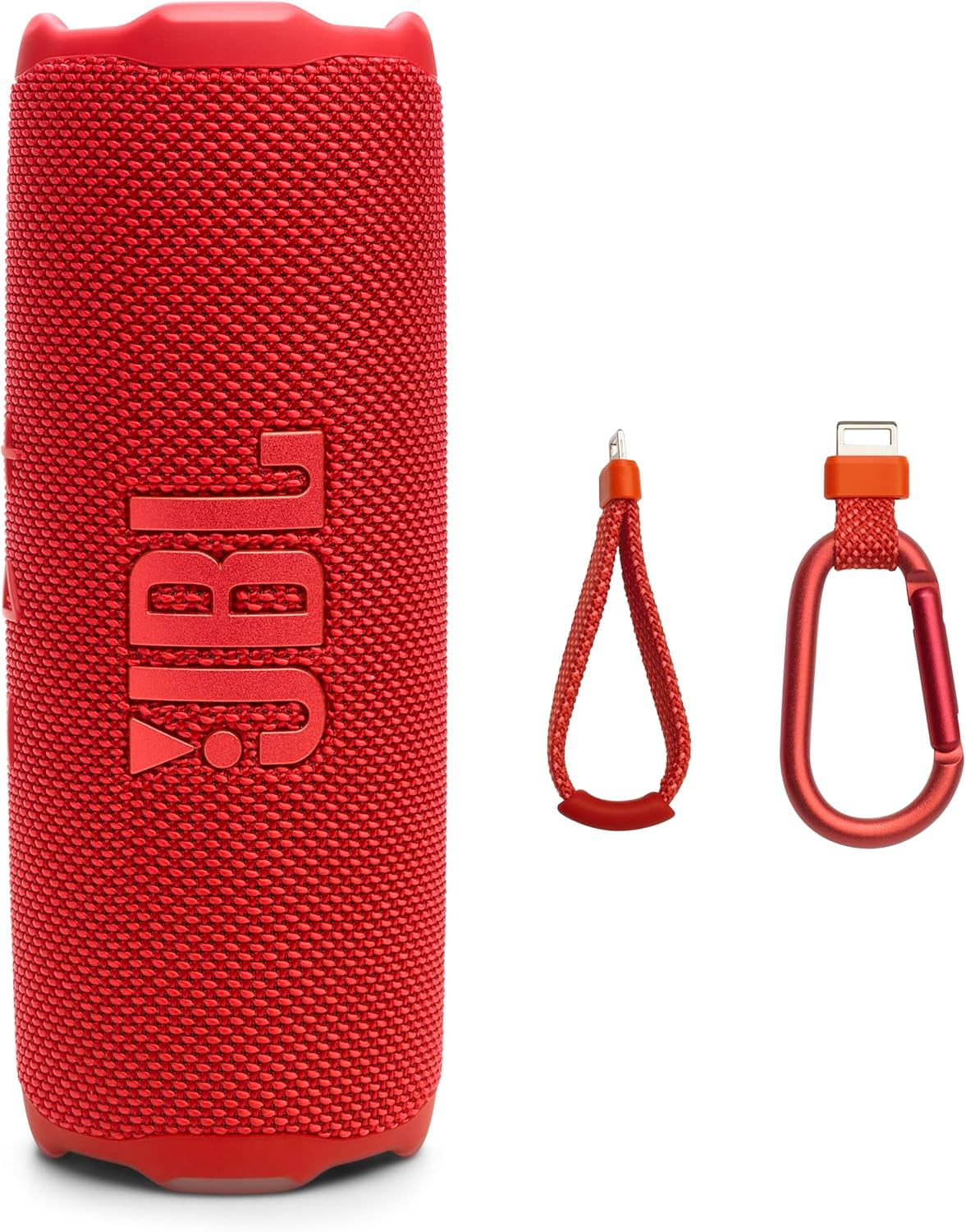 Open Box JBL Flip 7 - Portable waterproof and drop-proof speaker, Bold JBL Pro Sound with AI Sound Boost, 16Hrs of Playtime, and PushLock system with interchangeable accessories (Red)