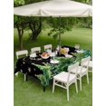thumbnail image 3 of Outdoor Tablecloth with Umbrella Hole and Zipper, Christmas Tree Rectangle Table Cloth 60x84 Inch Waterproof Tablecloth, Winter Snowflakes Xmas Pine Tree Black Picnic Table Cover for Patio Camping, 3 of 7