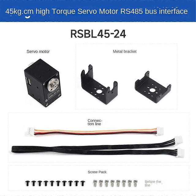 Motor 45KG.cm Aluminum Alloy High Precision High Torque Programmable 360 Magnetic Encoder RS485 Servo Motor