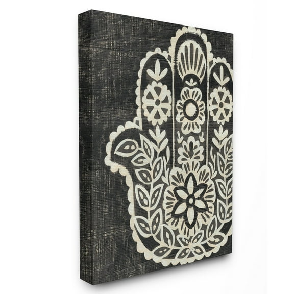 The Stupell Home Decor Collection Floral Pattern Hamsa Wall Art
