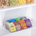 thumbnail image 4 of WIFKLSIIPG New 8 Compartment Storage Box Dust Proof with Lid Desktop Finishing Can Be Stacked Tea Bag Coffee Storage(Clear), 4 of 8