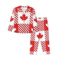 thumbnail image 1 of Balery Maple Leaves1 Conjunto de Pijama con Estampado para Mujer, Conjunto de Dos Piezas con Manga Larga, Ropa de Dormir Suave con Bolsillos, Pijamas Cómodos-Medium, 1 of 7