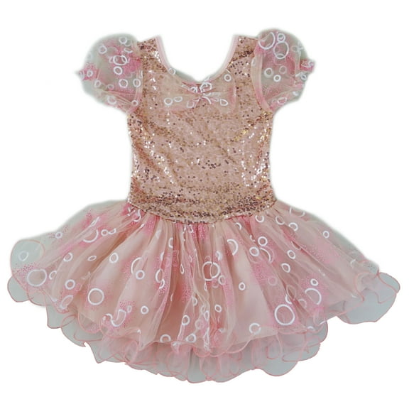Wenchoice Pink Sequin-Accent Lace Skater Dress - Girls Xl(7Y-8Y)
