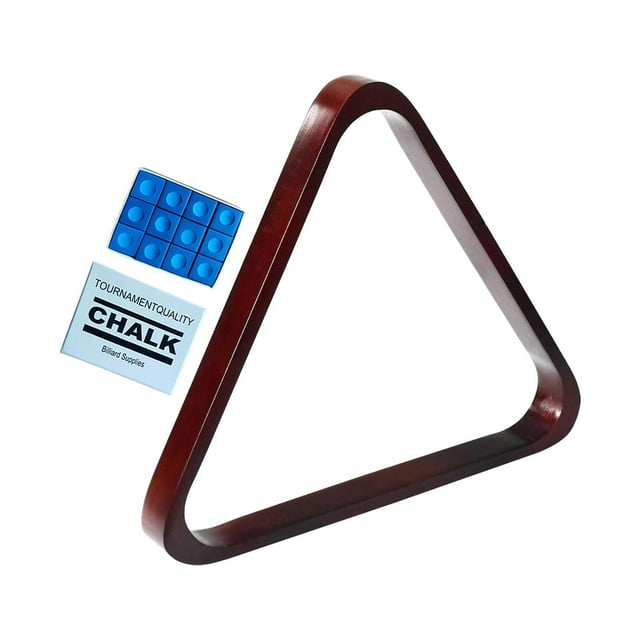 jinwen Table de Billard Porte-Balles Triangulaire Support de Balles pour Entraînement Snooker Marron