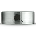 thumbnail image 2 of Tungsten Alaska The Last Frontier State Band Ring 8mm Men Women Comfort Fit Brushed Gray Flat Cut Black Polished, 2 of 4