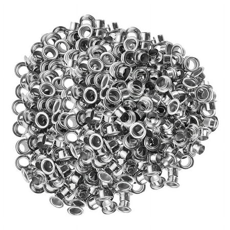 

Grommet Tool Kit Grommet & Washer Grommet Kit 500Pcs 2 Grommets Kit Suitable for Leather Bags Banner (Silver 1/4inch)