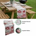 thumbnail image 5 of Pink Valentine's Day Table Runner - 72 Inch Long, Kitchen Dining Table Runner Dresser Scarves, Spring Floral Wooden Love Heart Farmhouse Decor for Coffee Tables Wedding Party Banquet, 5 of 8