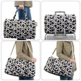 thumbnail image 5 of Garronmavis Cow Print Large Quilted Duffle Bag for Women,Overnight Travel Carry On Bag with Zipper Pocket Luggage Sleeve Quilted Travel Bag for Gym, Work, 5 of 7