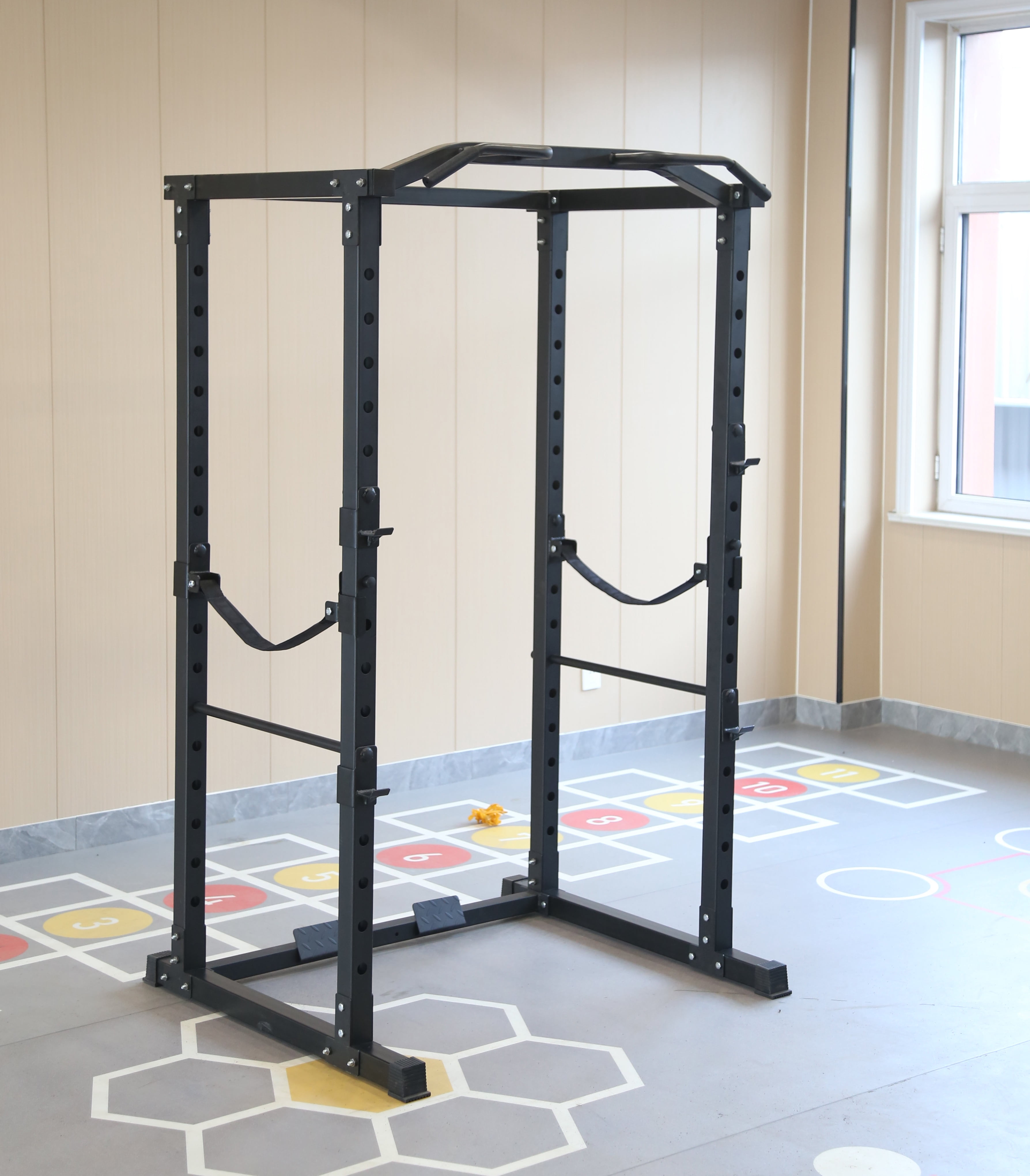 FlexWave PC Series Power Rack, All-Black, 2.5x2.5 Steel, Four-Post