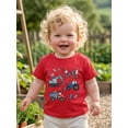 thumbnail image 4 of BemeyourBBs Toddler Baby Boy 4th of July Shirt Baby Fourth of July Outfit Summer Patriot Excavator T-Shirt Short Sleeve Graphic Tee Memorial Day Independent Day Vehicle Shirt Top, 4 of 9