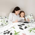 thumbnail image 4 of Castle Fairy Black White Panda Twin Bedding Sets,Kawaii Bow Animal Bedding Comforter Set, 4 of 8
