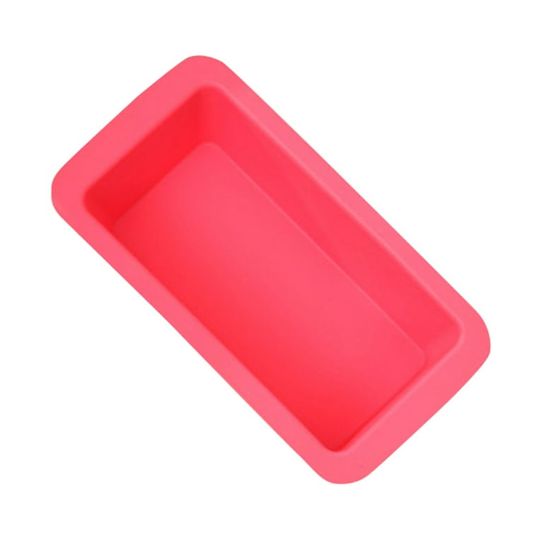 2 Pieces Silicone Rectangular Toast Box Cake Molds Box Silicone Baking Mold  Bread Baking Panpurple + Red