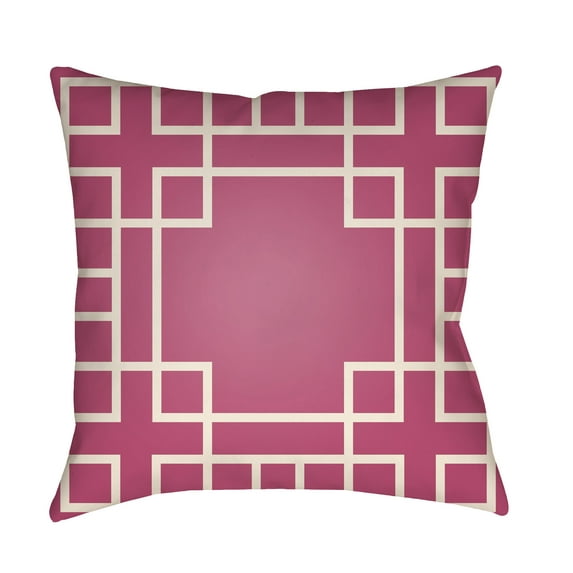 Surya LTCH-GRD-1818 Litchfield 18" Wide Square Geometric Pattern Polyester Outdoor Accent
