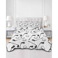 thumbnail image 2 of Quilts Twin-XL Size Bedding Set, Clubs Sport Lightweight Quilted Comforter, Cartoon Classic Clubs Pattern Soft Reversible Bedspread Coverlet with Pillow Covers for All Season, 68" x 98", 2 of 7