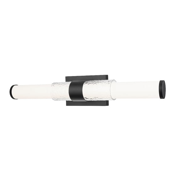 Z-Lite Egon 1 Light Vanity in Matte Black color, Steel frame