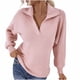 thumbnail image 1 of Suéter de punto con cuello de traje nuevo de otoño e invierno para mujer, suéter de manga farol, suéter de Color sólido Pompotops hdfakjf11865, 1 of 8