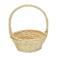 thumbnail image 3 of Contemporary Home Living 8" Beige Traditional Round Storage Basket with Handle, 3 of 3