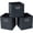 Grey, variant on Fabric Storage Bins Cubes Baskets Containers 11x11x11 with Dual Handles for Shelf Closet Nursery Home Bedroom Organizers Foldable Set of 3 Red