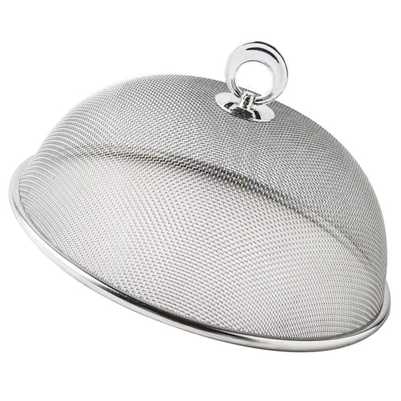MLINS Stainless Steel Mesh Food Cover for Outdoor Dining and Kitchen Protection Silver 16.5 x 16.5 x 8.5 inches