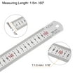 thumbnail image 2 of Uxcell 2pcs Stainless Steel Ruler 60"x1/16"x11/2" Straight Edge Measuring Tools for Woodworking Painting Craft, 2 of 6