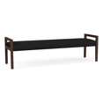 thumbnail image 1 of Pemberly Row Waiting Reception 3 Seat Bench Wood Frame in Black, 1 of 5